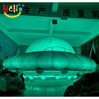 Décoration d'événement, vaisseau spatial extraterrestre, ballon gonflable géant en forme de soucoupe volante éclairé par LED