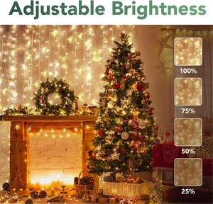 ไฟประดับ LED ยูนนาน 100/200/300 ดวง 8 โหมด ไฟตกแต่ง LED กันน้ำ IP44 สำหรับตกแต่งคริสต์มาส สำหรับตกแต่งผ้าม่านและบ้าน - Product Image 3