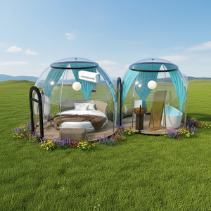 Dôme Ciel Transparent en Polycarbonate Préfabriqué 3m – Tente <span class=keywords><strong>Bulle</strong></span> Transparente Igloo pour Nuits Étoilées <span class=keywords><strong>dans</strong></span> le Jardin et Sièges de Restaurant - Product Image 1
