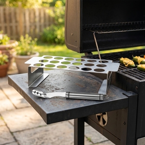 Rejilla para Asar Pimientos <span class=keywords><strong>de</strong></span> Acero Inoxidable con 18 Orificios y Juego <span class=keywords><strong>de</strong></span> Herramientas para Descorazonar Jalapeños, para Parrilla, Horno y Cocina - Product Image 1