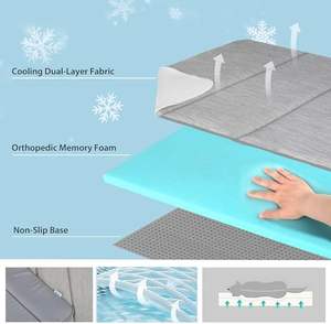 Haustier-Käfigeinlage aus Eisseide-Gewebe, Waschbare Sommermatte, Große Rutschfeste Kühlmatte für Hunde - Product Image 4