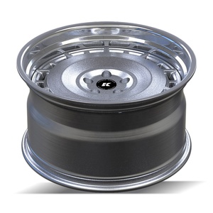 Jantes en alliage d'aluminium 6061-T6 forgées sur mesure, 20 pouces, à décalage, 5x120, pour berlines classiques de luxe, lèvre polie, argent brossé - Product Image 3