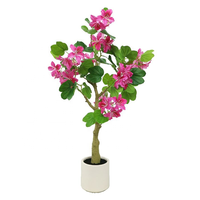 Arbre de fleur de bougainvillier artificiel de 100cm de haut Décoration d'arbre de fleur d'intérieur
