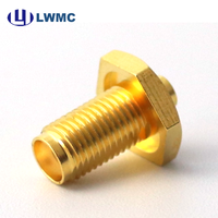 Connecteur femelle SMA LWMC à souder pour. 086 Câble semi-flexible et semi-rigide monté sur panneau (IP67) jusqu'à 18 GHz