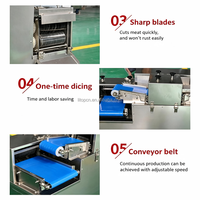 Machine à découper la viande fraîche en cubes, pour porc, poisson, poulet, machine à découper en dés, machine à couper en cubes de viande électrique