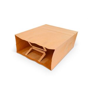 Bolsa de Papel Kraft para Compras, Reutilizable, Personalizada, Reciclada, para Llevar Comida, Color Marrón y Blanco, con Asa, para Venta al Por Mayor - Product Image 1