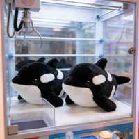 Peluches Orca super douces en coton PP de 8 pouces, animaux en peluche de dessin animé pour enfants, pour machines à griffes et anti-stress