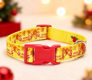 Collar de Cuerda de Remolque para Mascotas, Suministros de Internet para Gato y Perro, Cuerda de Lujo para Perro y Gato con Estampado de Papá Noel - Product Image 3