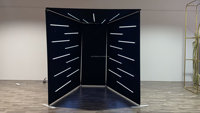 Cabine photo Portable en tissu 360 avec lumières LED de couleur