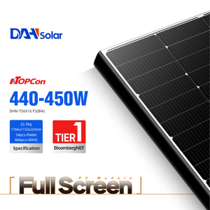 Module solaire monocristallin haute efficacité de type N 440W à écran plein dans l'entrepôt européen DHN-T56X16/FS(BW) Panneau solaire monocristallin - Product Image 2