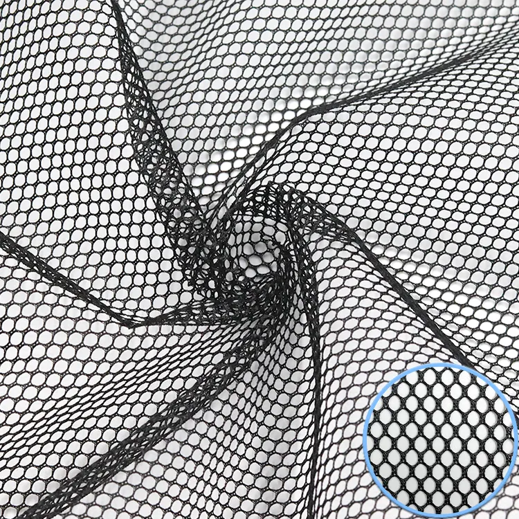 六角形メッシュソフト & ハードメッシュ生地ランドリーバッグ蚊帳生地ラゲッジメッシュポリエステル開閉可能TCリサイクル糸