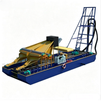 Drague à aspiration de sable pour l'extraction de sable de rivière en Afrique, bateau de dragage de lac, machine de dragage flottante pour l'entretien des ports
