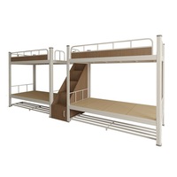 Lit superposé double en fer forgé moderne pour appartement, dortoir étudiant, usage commercial