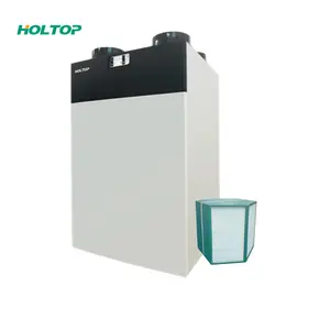 HVACソリューション換気システムユニットホルトップ垂直ダクト接続ホームHRV熱回収換気システムを使用