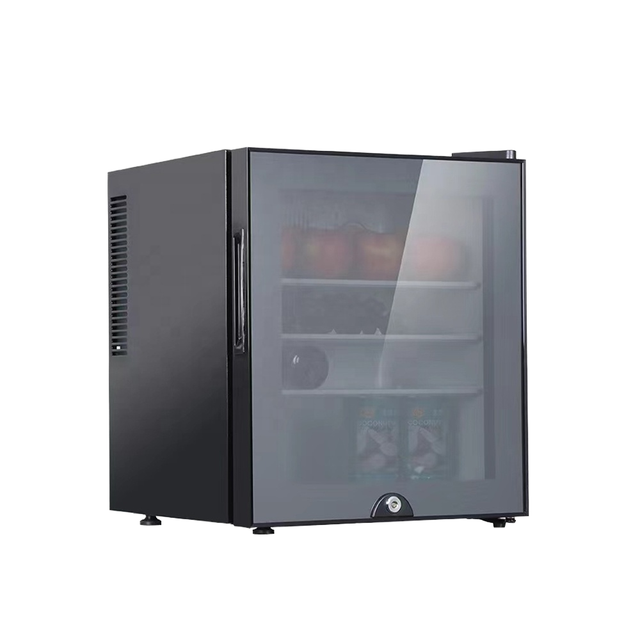 30-Liter with Glass Door Thermostatically Controlled Used Condition Mini Hotel Refrigerator Compact Compressor-Freeze
