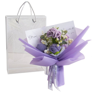 Regalos Más Vendidos para el Día de la Madre, Ramo de Flores Tejidas a Crochet, Ramo de Claveles - Product Image 5