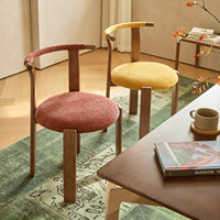 Chaise de salle à manger moderne, sans accoudoirs, structure en bois massif, coussin en lin, légère et écologique, idéale pour la maison, le restaurant, l'hôtel