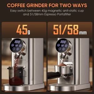 เครื่องบดกาแฟไฟฟ้าแบบอัตโนมัติพร้อมหน้าจอสัมผัส LED ระดับมืออาชีพ สำหรับใช้ในบ้าน รถบ้าน ร้านค้า และโรงแรม - Product Image 2