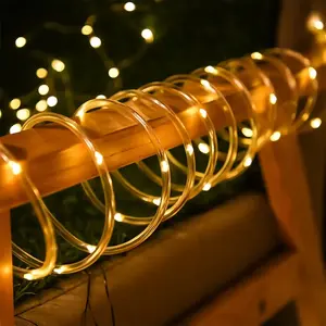 Yangcheng Outdoor Waterproof Fairy Lights Garden Garland Solar Powered Rope Tube String Lights For Party Yard Decoration