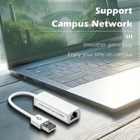 Adaptateur Ethernet USB USB2.0 Carte réseau USB 2.0 vers adaptateur convertisseur de carte réseau Ethernet Lan RJ45 100Mbps