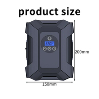Compresseur d'air portable 12V avec manomètre numérique 150 PSI, monocylindre, en ABS, pour voiture et vélo