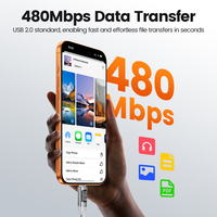 Cable de Datos USB-C Toocki Stable de 240W PD 3.1 con Pantalla OLED, Transmisión de 480Mbps, Aleación de Aluminio Trenzada para iPhone 17, Hogar y Oficina