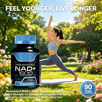 LUVVITA – Capsules liposomales de NAD+ et de Resvératrol en gros, plus supplément de NAD pour stimuler l'éclat de la peau