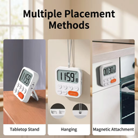 Digitaler Küchentimer Magnetischer Countdown-Wecker Lauter Alarm Visueller Kochtimer für Klassenzimmer, Studium, Büro und Fitness-Studio