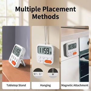 Digital Kitchen <strong>Timer</strong> Magnetic Countdown Clock Loud Alarm Visual Cooking <strong>Timer</strong> For Classroom Study Office Gym Use - Product Image 4