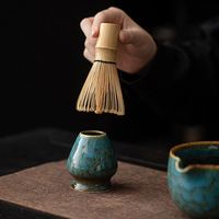 Ensemble de thé matcha japonais de la marque HANTANG, 8 pièces, fouet en bambou écologique, cuillère à thé, bol à matcha, support, outils pour la préparation du thé