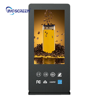INGSCREEN tampilan layar Lcd 43 inci, layar Lcd berdiri Android 12 luar ruangan, tampilan layar truk makanan untuk luar ruangan
