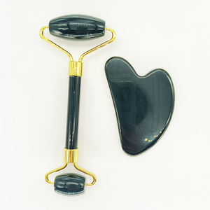 Hot Sale Skin Care <b>Tools</b> Crystal Rose Quartz Jade Facial Beauty Face Massage Roller Gua Sha <b>Set</b> Jade Roller for Face - Product Image 2