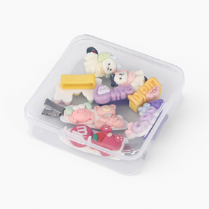 Caja de Almacenamiento Cuadrada de Plástico PP Transparente, Organizador de Piezas Pequeñas para Pinzas de Pelo, Cuentas, Pesca - Product Image 2
