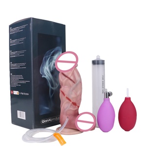 Latest Inflatable Anal Plug Squirting Realistic <b>Dildo</b> With Strong Sucker Silicone Inflate-Ejaculating Adult Anal Dilator Sex Toy - Product Image 1