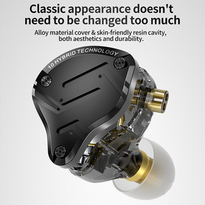 KZ ZS10 <span class=keywords><strong>Pro</strong></span> X Auriculares con Monitor en la oreja Tecnología Híbrida HiFi Bass Tapones para los oídos Juego Deportes Auriculares con cable con micrófono Tapón para los oídos de 3,5mm - Product Image 3
