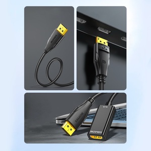 Convertisseur SAMZHE DP vers <span class=keywords><strong>HDMI</strong></span> 4K HD, <span class=keywords><strong>adaptateur</strong></span> vidéo <span class=keywords><strong>DisplayPort</strong></span> mâle vers femelle pour ordinateur de bureau, ordinateur portable vers téléviseur, moniteur, projecteur - Product Image 2