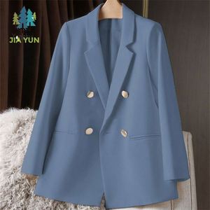 <span class=keywords><strong>Blazer</strong></span> Wanita Lengan Panjang Kancing Solid Model Slim Fit untuk Musim Semi/Gugur, Jaket Formal Kantor, Laris Manis - Product Image 2