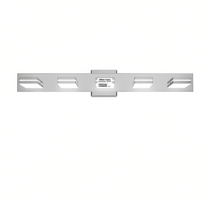 Applique Murale LED Moderne Chromée pour Salle de Bain, 5 Lumières, Lampe de Miroir, Blanc Chaud 3500K, IP44, Finition Polie - Product Image 1