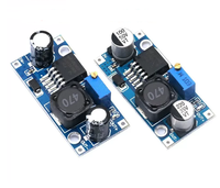 Modul Daya Step-Down DC-DC LM2596, Regulator Tegangan Buck yang Dapat Disesuaikan 3A, Konverter Step-Down 24V ke 12V/5V/3V