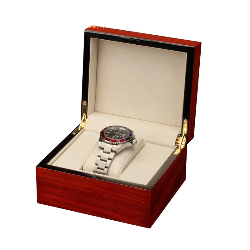 Customized logo delicate Luxury Wooden Gift Watch Storage Box Watch Organizer Wood Packing Box For Watch