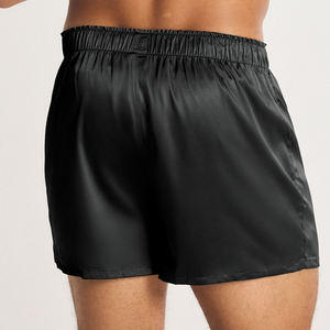 Boxers pour hommes, sous-vêtements confortables en soie glacée, caleçons courts, sous-vêtements unis, sexy, caleçons en satin pour hommes - Product Image 3