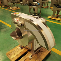 Mobiele industriële 304 roestvrijstalen aardappel- en wortelsnijmachine, 500 kg/uur