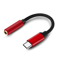 Großhandel Fabrik Nylon Geflochten USB C auf 3,5mm Kopfhörer Adapter AUX Typ C Klinken Audio Kabel für HDTV Computer Kamera