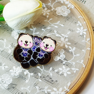 Оптовые металлические значки с логотипом на заказ от китайской фабрики: милые кошки, мультяшные животные, твердая эмаль, с шелкографией - Product Image 4