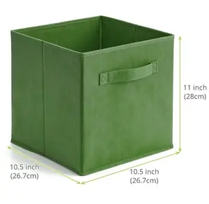 Caixa de armazenamento direta do fabricante 10.5 polegadas, alta qualidade, dobrável, não-tecido, caixa de armazenamento durável não-tecido