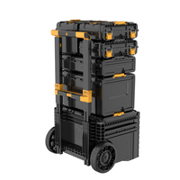Mallette à Outils Électriques Professionnelle et Durable avec Chariot, en Plastique, pour Rangement d'Équipement