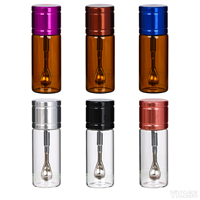 Bouteille de voyage en verre en gros avec cuillère télescopique rétractable, hermétique, petit récipient portable pour le sel