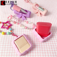 Matériaux d'emballage pour tubes de gloss à lèvres, couvercles à vis en plastique pour gloss et déodorant en pâte, avec couvercle de protection et intégration de chaîne portable