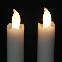 Bougies à LED, 2 pièces, avec bord ondulé, sans flamme, processeur à piles, sans goutte