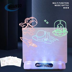 キッズ3Dルミナス落書きライトボード製図板ネオンLEDグロータブレットセット製図玩具 - Product Image 3